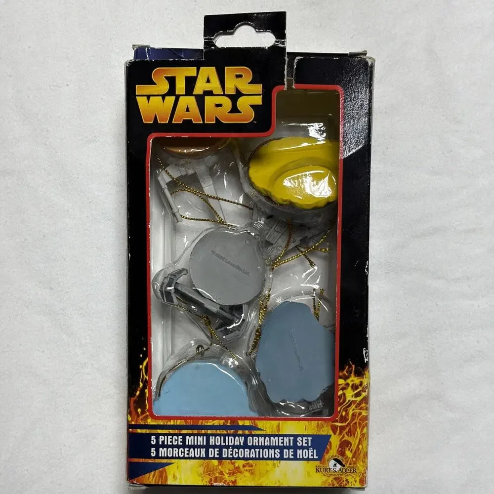 Star Wars 2005 KURT ADLER Mini Holiday Ornament Set - New In Damaged Box
